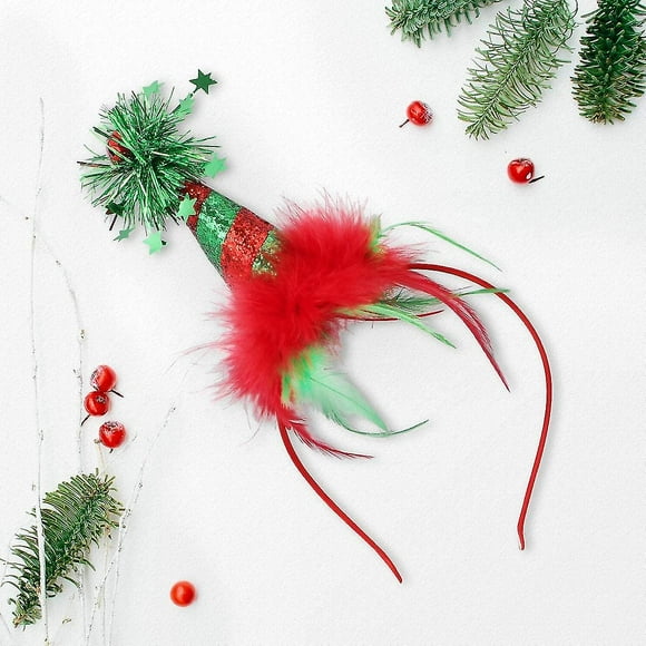 3 diademas navideñas, diademas de árbol de Navidad con astas de reno