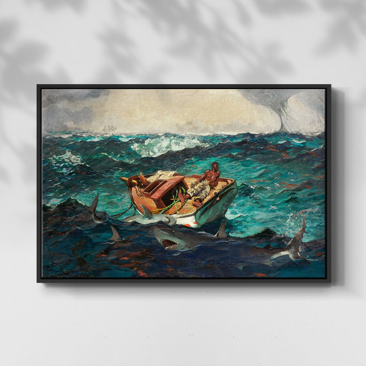 Vintage Landscape-CXXVIII By Wexford Home Framed in Black Wood Gallery Wrapped Canvas 25 in. x 37 in.
