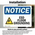 thumbnail image 3 of (2 Pack) ESD Floor Grounding Sign, 3 of 7