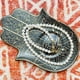 thumbnail image 4 of Exquisita bandeja pequeña de cerámica para joyería, plato de baratija, decoración de mal de ojo, soporte para anillos, elementos esenciales modernos para el hogar bohemio, 4 of 5