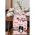 thumbnail image 4 of Valentine's Day, Table Runner 60 Inches, Love-Bird Red Pink Saint Spring Bed Runner Dresser Scarves Tabletop for Indoor Outdoor Parties/Ceremony/Banquet, 13" x 60", 4 of 8