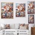 thumbnail image 4 of Designart "Serenity Pastoral White Seashells" Animals Floater Framed Wall Art Print, 4 of 7