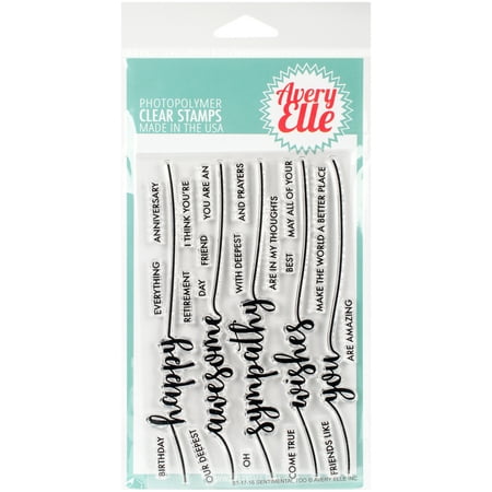 UPC: 0811568025257 | Avery Elle Clear Stamp Set 4 X6  Sentimental Too