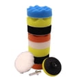 thumbnail image 5 of Almohadilla de pulido de taladro de 3 pulgadas, Kit de almohadillas de pulido de espuma para coche de 11 piezas, kit de pulido de accesorio de pulidor de taladro para pulido de coche, 5 of 5