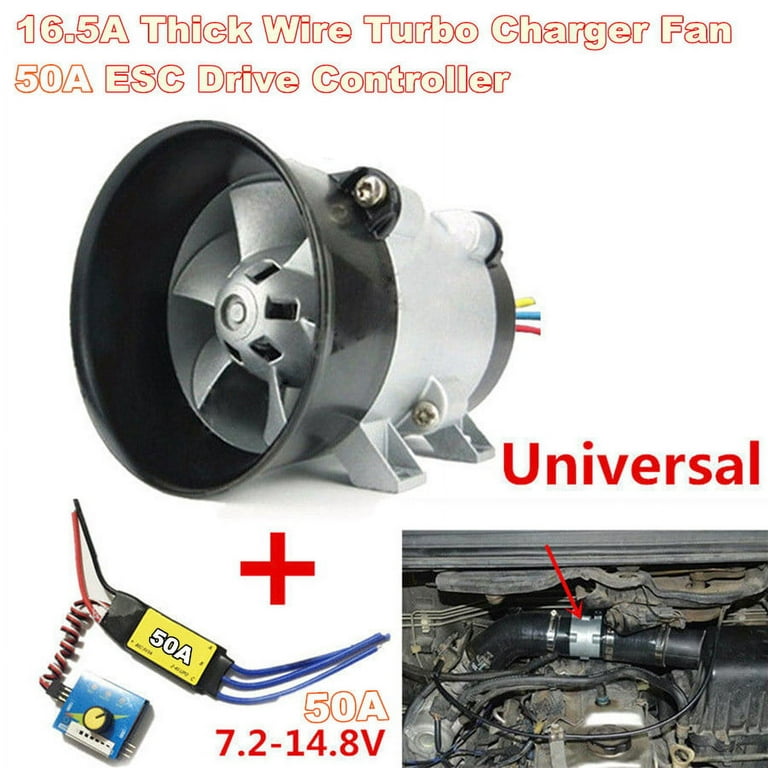 12V Car Electric Turbine Turbo Charger Boost Air Intake Fan with
