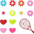 thumbnail image 1 of 12Pcs Tennis Vibration Dampener, Tennis Racket Shock Absorbers Colorful Flower and Heart-Shaped Silicone Dampener for Tennis Racquet String Dampener, 1 of 7