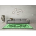 thumbnail image 3 of Ahgly Company Machine Washable Indoor Round Persian Emerald Green Traditional Area Rugs, 6' Round, 3 of 4