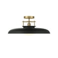 thumbnail image 3 of Gavin 1-Light Ceiling Light in Matte Black with Warm Brass Accents, 3 of 5