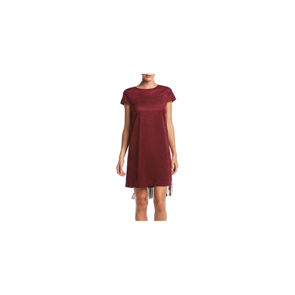 Vestido tubo con flecos de gamuza sintética para mujer de Kensie, rojo, mediano Kensie Vaina