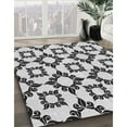 thumbnail image 3 of Ahgly Company Machine Washable Indoor Square Transitional Light Black Area Rugs, 5' Square, 3 of 7