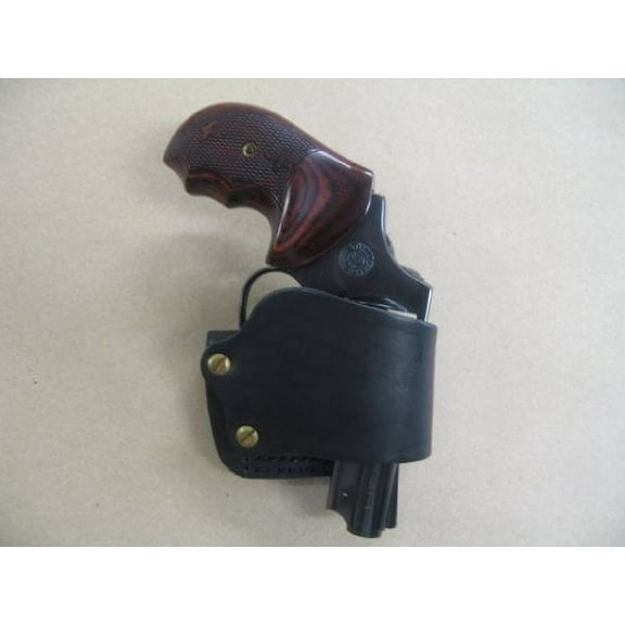 Taurus 85, Rossi, Charter Arms Small Revolver Leather Belt Slide Holster Black USA