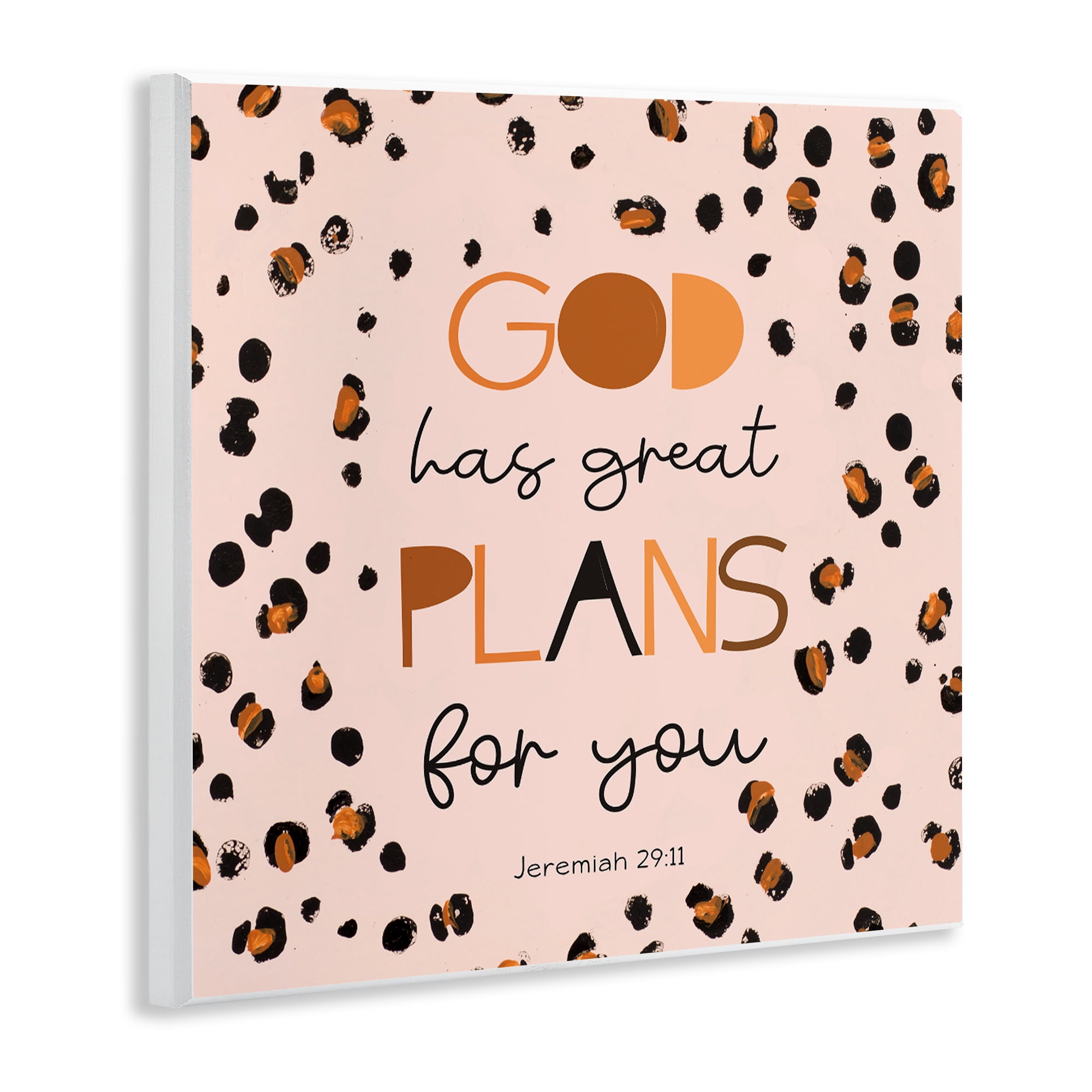 Stupell Industries God Has Plans For You Wall Plaque Art, design by Patricia Pinto