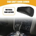thumbnail image 2 of Unique Bargains 1 Pc Universal Car Shift Knob Cover - Car Knob Gear Protector with Zipper Breathable - Faux Leather Black, 2 of 7