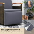 thumbnail image 5 of Spaco Patio Rattan 360° Swivel Recliner Chair, Recliner Chair with Adjustable Backrest and Footrest for Patio, Garden, Backyard, Gray, 5 of 14