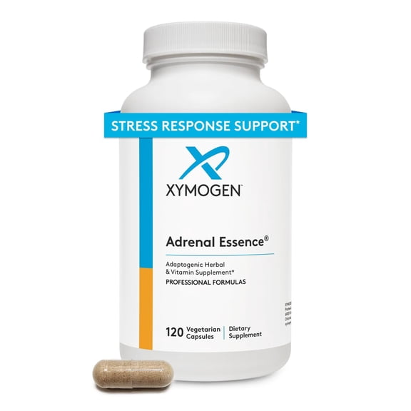 XYMOGEN Adrenal Essence - Adrenal Support Supplement for Healthy Energy Levels & Immune Function - Non-GMO, Gluten-Free, Dairy Free - 120 Capsules