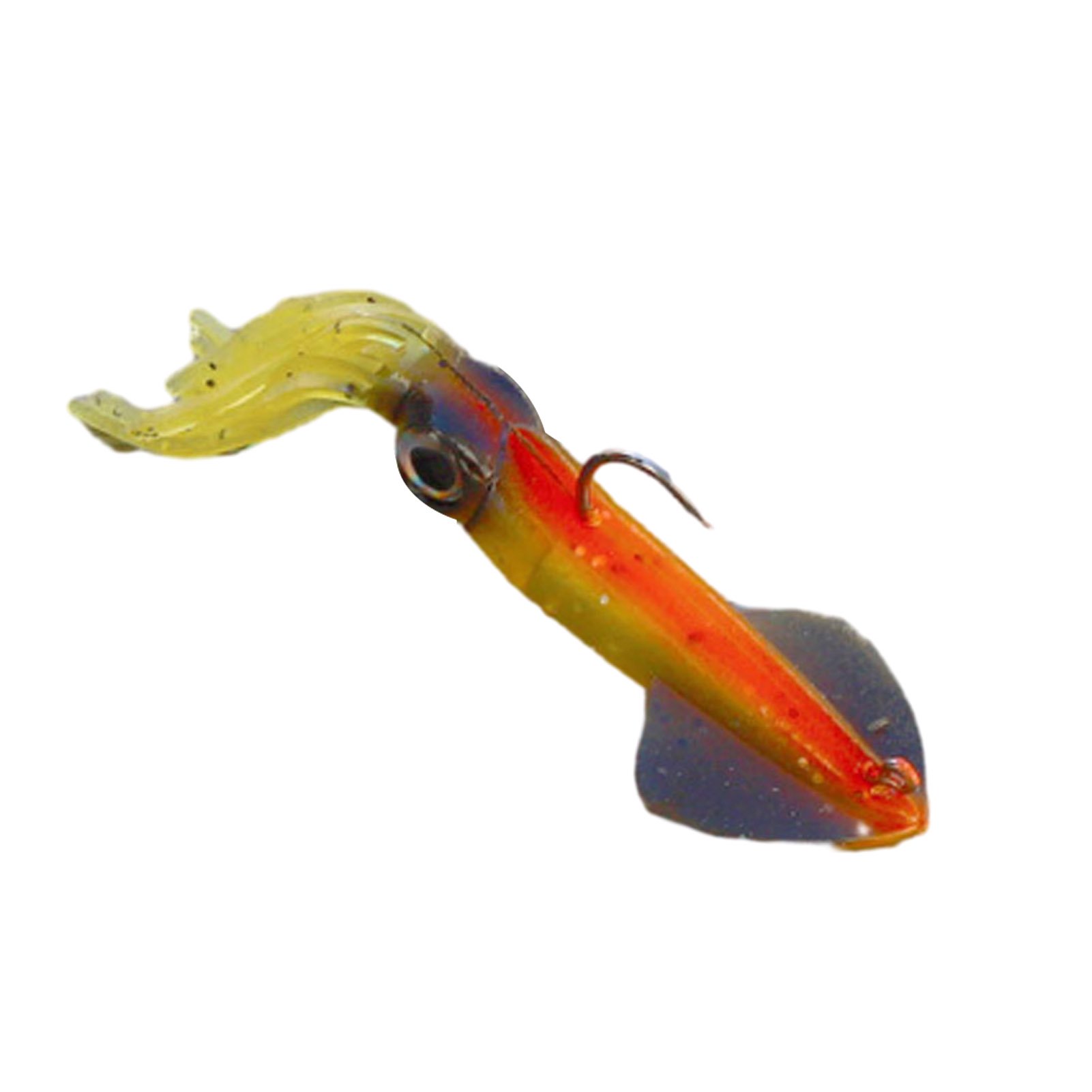 Rodiuiu 14CM Glow-in-the-dark Squid Lure with Hook Realistic Bionic Artificial Octopus Swimbait Luminous Simulation Soft Lure Saltwater Freshwater Fishing Accessories