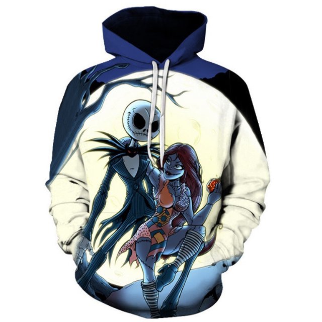 Halloween Christmas Night Cry Series Sweatshirt 3D Digital Printing Hooded Sweatshirt Men's Cosplay