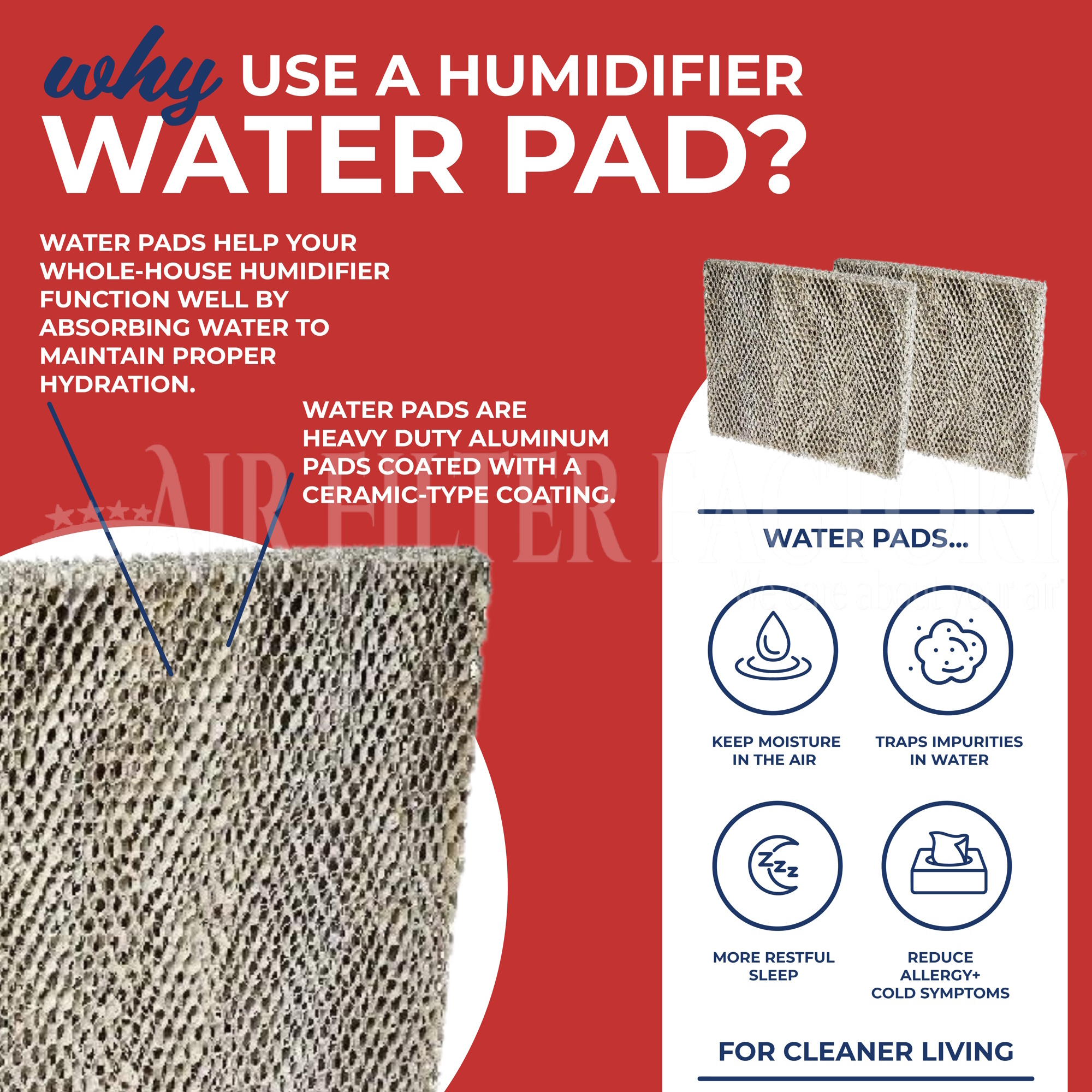 EFP Humidifier Wick Filter 12-Pack | Replacement For Duracraft AC-813 & Red Cross Y7087