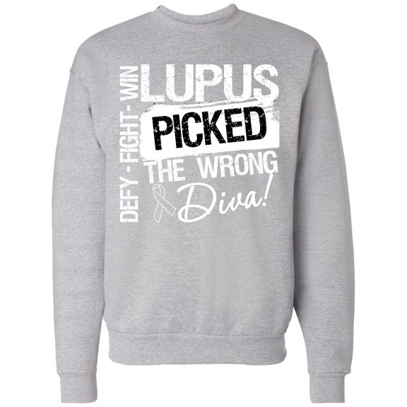 Inktastic Lupus Picked the Wrong Diva Adult Sweatshirt