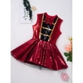 thumbnail image 3 of Aislor Kids Girls Circus Ringmaster Costume Festival Party Sequined Bowtie Tutu Leotard Dress Red 8, 3 of 7