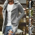 thumbnail image 4 of Odeerbi Trench Coats for Men Autumn And Winter Trendy And Comfortable 2025 Casual Solid Color Mid-length Coat Khaki, 4 of 4