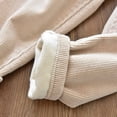 thumbnail image 4 of Zwiiyzr 2-8Y Toddler Boys Girls Fleece Lined Pants Casual Loose Jogger Pants Sweatpants Winter Corduroy Bottoms Trousers Beige, 4 of 6