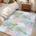 thumbnail image 4 of 3'x5' Area Rugs, Green Coral Ocean Indoor Outdoor Area Rug for Living Room Bedroom, Summer Shell Starfish Coastal Beach Washable Bathroom Rugs Kitchen Floor Carpet Mats Home Decor Aesthetic, 4 of 8
