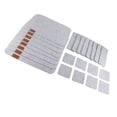 thumbnail image 4 of Juego de manteles individuales para tazas, de fieltro, con aislamiento térmico, con bolsa para tenedor, mantel para vajilla para el hogar, cocina, color gris claro, 4 of 12