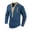 Blue, variant on Men's Stylish Henley Pullover Sweatshirt Colorblock Long Sleeve Stand Collar Slim Fit Tactical Jacket Workout Shirts