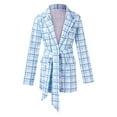 thumbnail image 5 of Vedolay Womens Winter Jacket Printed Hooded Pockets Warm Floral Button Coat Jacket Blue,XL, 5 of 5