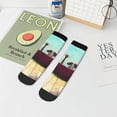 thumbnail image 7 of Fuzoiu Elehpant And A Giraffe Looking At The Sea Print Adult Socks, Crew Moisture-wicking Socks, Unisex Cushion Crew Socks,Casual Sports Ankle Socks, 7 of 7
