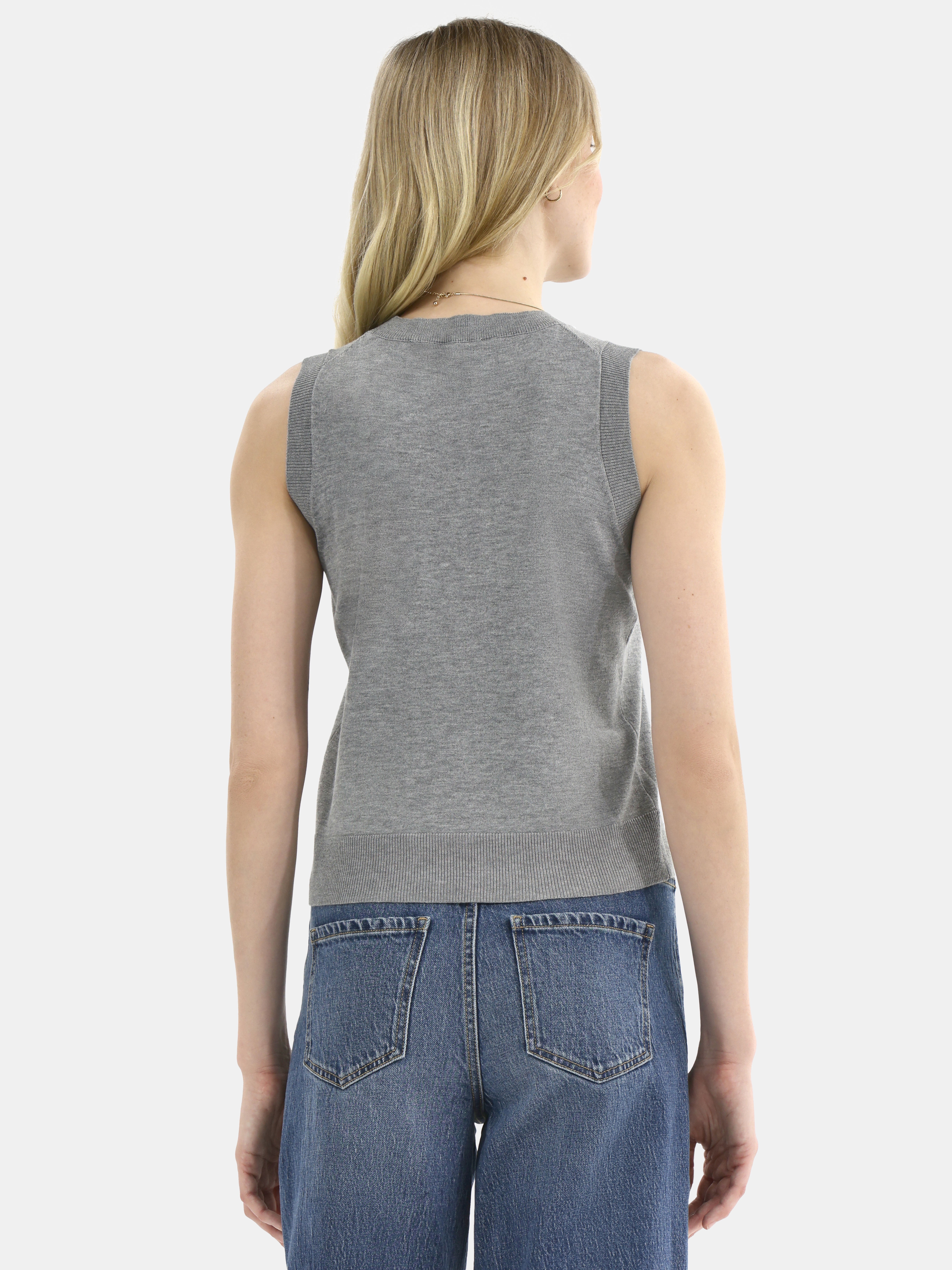 Time and Tru Women's Fine Gauge Sweater Tank Top, Lightweight, Sizes XS-XXXL