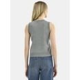 thumbnail image 3 of Time and Tru Women's Fine Gauge Sweater Tank Top, Lightweight, Sizes XS-XXXL, 3 of 5