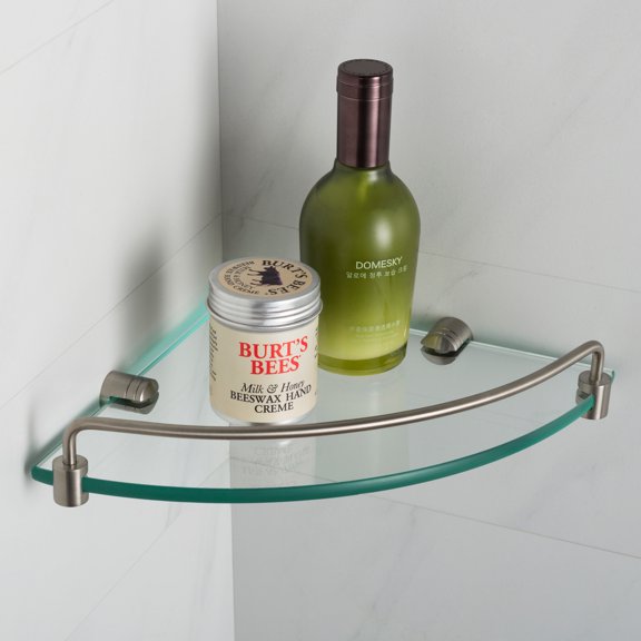 Kraus Corner Bathroom Shelf Metal Shower Organizer, Brushed Nickel