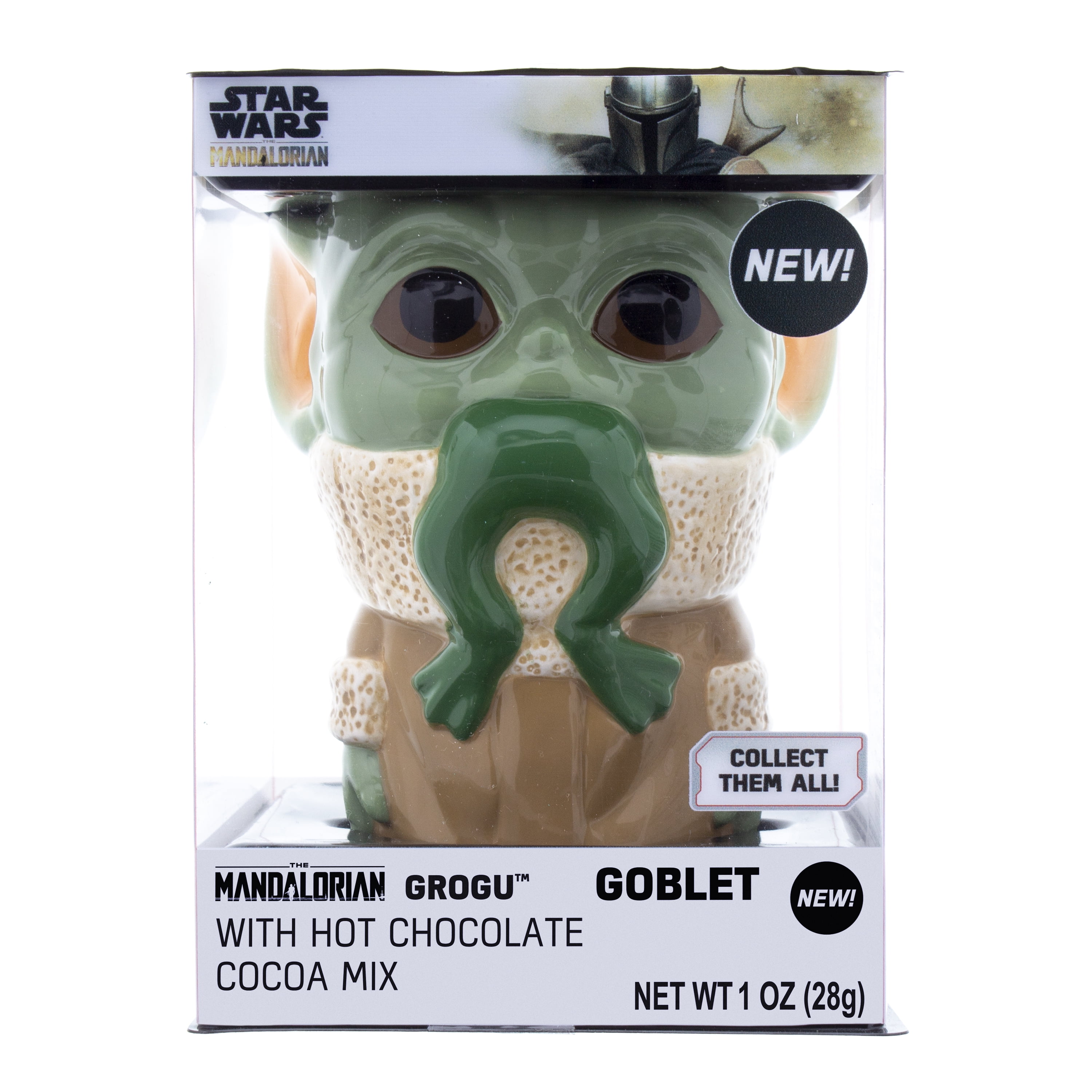 Star Wars Goblet with 1 OZ Hot Chocolate Cocoa Mix - Grogu ( With Frog )