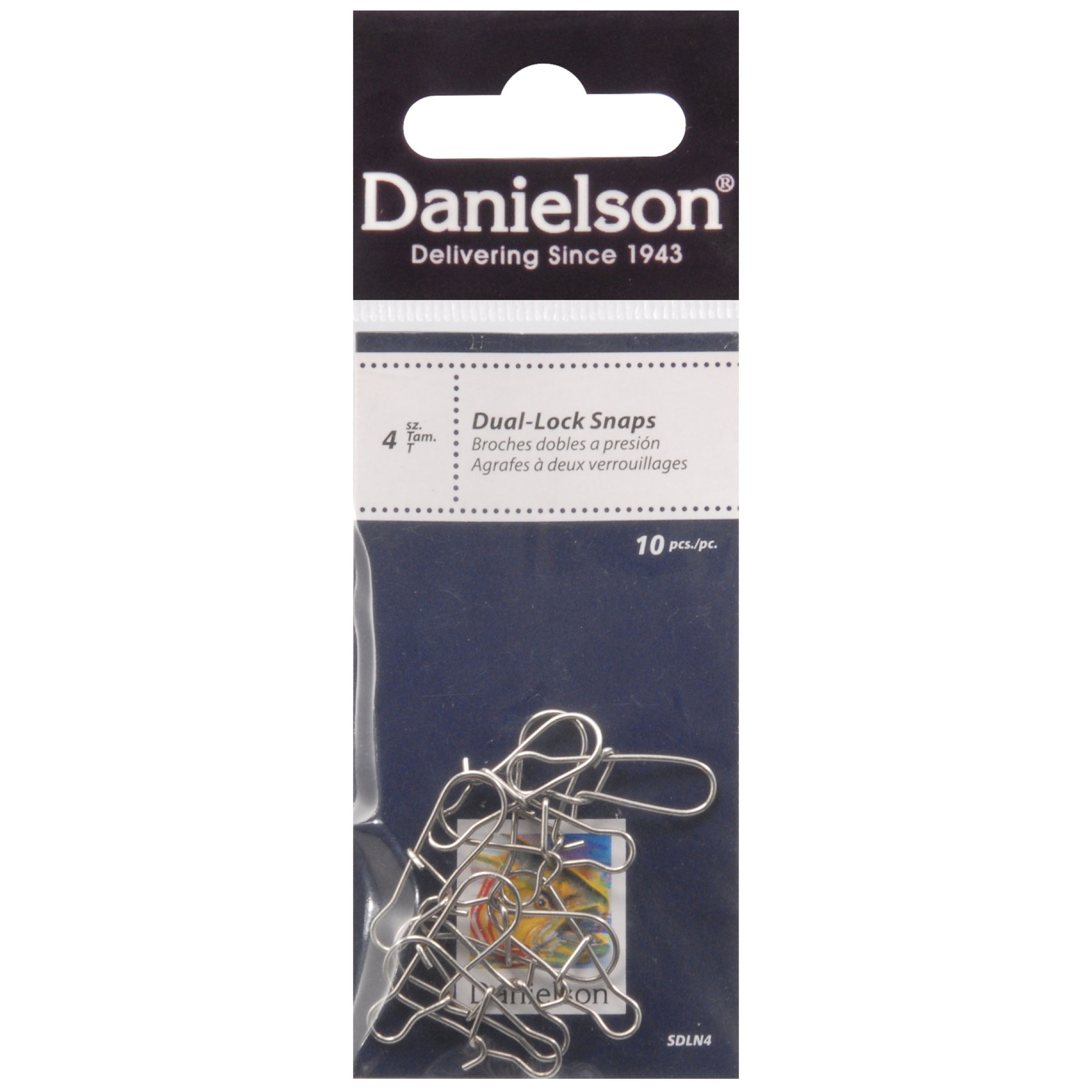 50 Snaps Danielson Fishing Dual Lock Snaps Size 6 SDLN6 5 Packs 