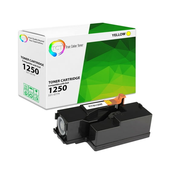 TCT 1250 Yellow Toner Cartridge - Premium Compatible Replacement for Dell 331-0779 Yellow