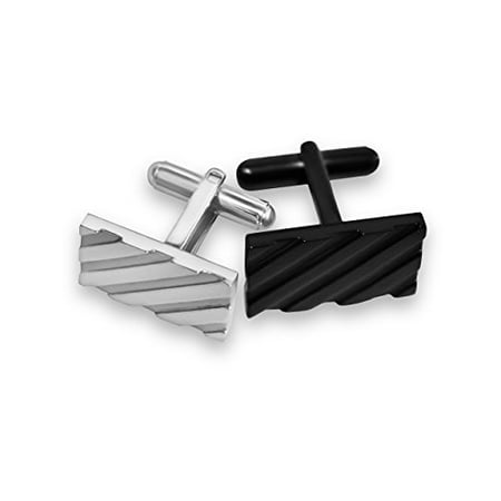 - Cufflinks for Mens Shirt -Stainless Steel Fashion Jewelry Set comes with case. Designer custom made stud cufflink with box holder, Perfect for groomsmen gifts, all men, and tie bars. Better than sterl