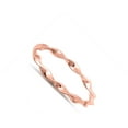 thumbnail image 4 of CHOOSE YOUR COLOR Rose Gold-Tone Stackable Twisting Rope Ring .925 Sterling Silver Band Female Size 7, 4 of 4