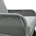 thumbnail image 5 of Blaire Outdoor Patio Wicker Rocking Chair with Cushions, Solid Wood Frame, Grey, 5 of 7