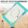 thumbnail image 4 of for iPad Pro 13 inch Case (M4 2024/M5 2025), 360 Rotating Shockproof Cover with Stand, Handle, Shoulder Strap, Rainbow Blue, 4 of 7