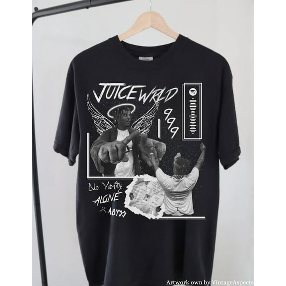 Juice Wrld Vintage Shirt, BACK, juice wrld rapper shirt, juice wrld merch, Hip hop T-Shirt, juice wrld graphic rap hip hop shirt