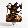 thumbnail image 6 of Halloween Tree House Night Light, Spooky Ghost Pumpkin Wall Lamp, Plug In Nightlight, Soft Warm Glow, Halloween Home Decor, Bedroom Corridor Lighting, Holiday Gift A, 6 of 9