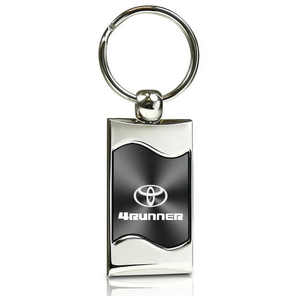 Toyota 4 Runner Gray Spun Brushed Metal Key Chain