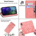 thumbnail image 6 of for Samsung Galaxy A05s Wallet Case, Flip Case PU Leather Embossed Folio Magnetic Kickstand Case Cover with Card Slots for Samsung Galaxy A05s, Pink, 6 of 7