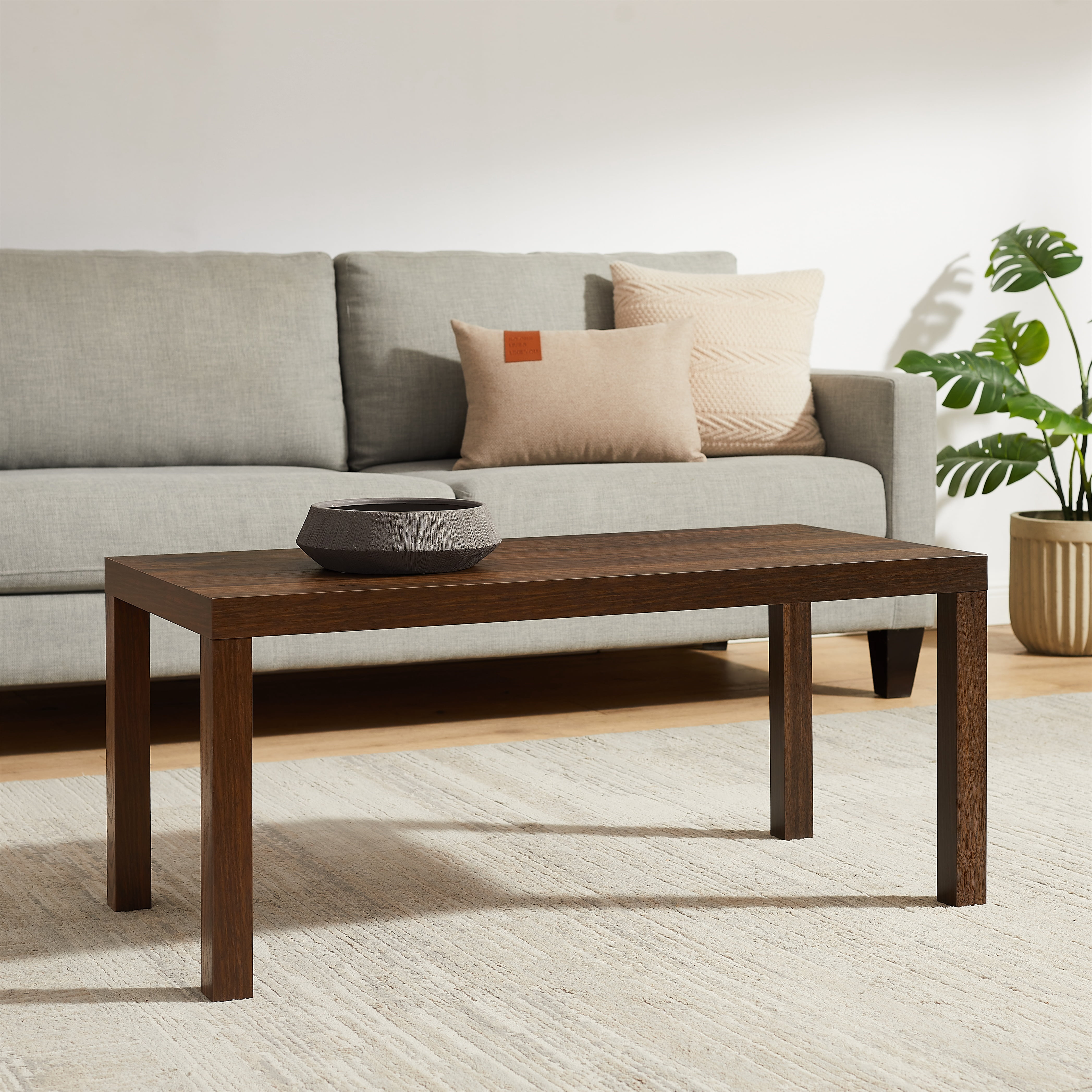 ainstays Parsons Coffee Table, Walnut