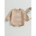 thumbnail image 2 of Bagilaanoe Newborn Baby Girl Boy Romper Sweatshirt Long Sleeve Bodysuit Letter Print Pullover 3M 6M 12M 18M Infant Casual Tee Tops, 2 of 8