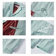 thumbnail image 5 of Lycody 3 Piece Kids Suit for Boys with Plaid Boy Formal Outfit Suit Toddler Boy Blazer Mint Green Size 10-12 Years for Wedding Graduate Prom Party, 5 of 10