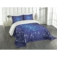 thumbnail image 3 of Ambesonne Astrology Quilted Bedspread Set 3 Pcs, Constellation Zodiac, Queen Size, Dark Blue, 3 of 5