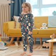 thumbnail image 4 of FORMRS Toddler Unisex Long Sleeve Top and Pants Pajama Set 2-Piece Sleepwear, Sizes 18M-8Y, Floral Raspberry Pattern, 4 of 6